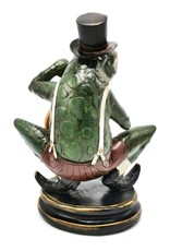 Trukado Giftware & Lifestyle - Frog with Top Hat and Clock figurine 21cm