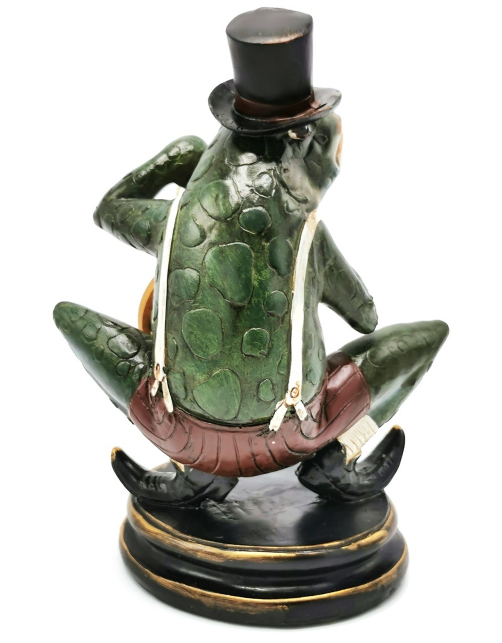 Trukado Giftware & Lifestyle - Frog with Top Hat and Clock figurine 21cm