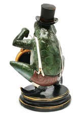 Trukado Giftware & Lifestyle - Frog with Top Hat and Clock figurine 21cm