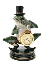 Trukado Giftware & Lifestyle - Frog with Top Hat and Clock figurine 21cm