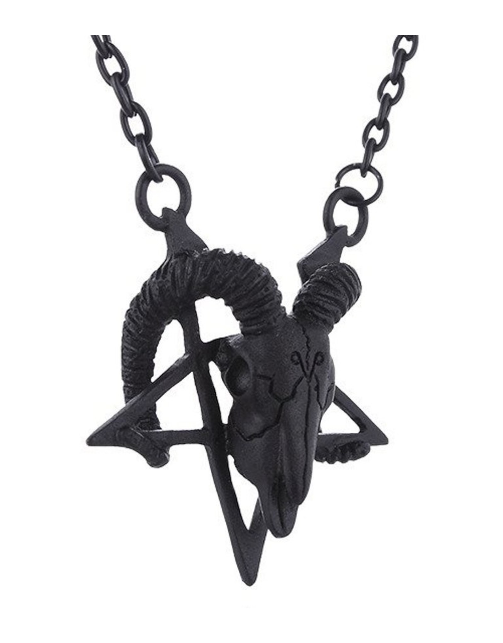 Restyle Jewellery -   Ram Skull necklace Restyle (black)