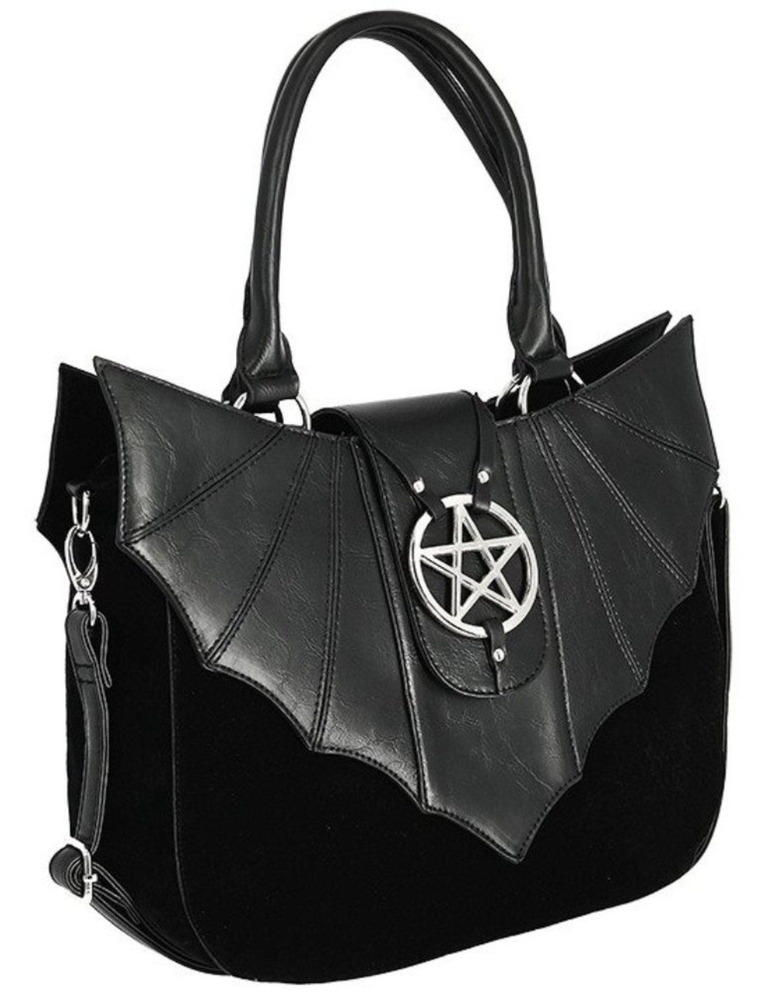 Restyle Gothic bags Steampunk bags - Gothic handbag with Pentagram and Bat wings