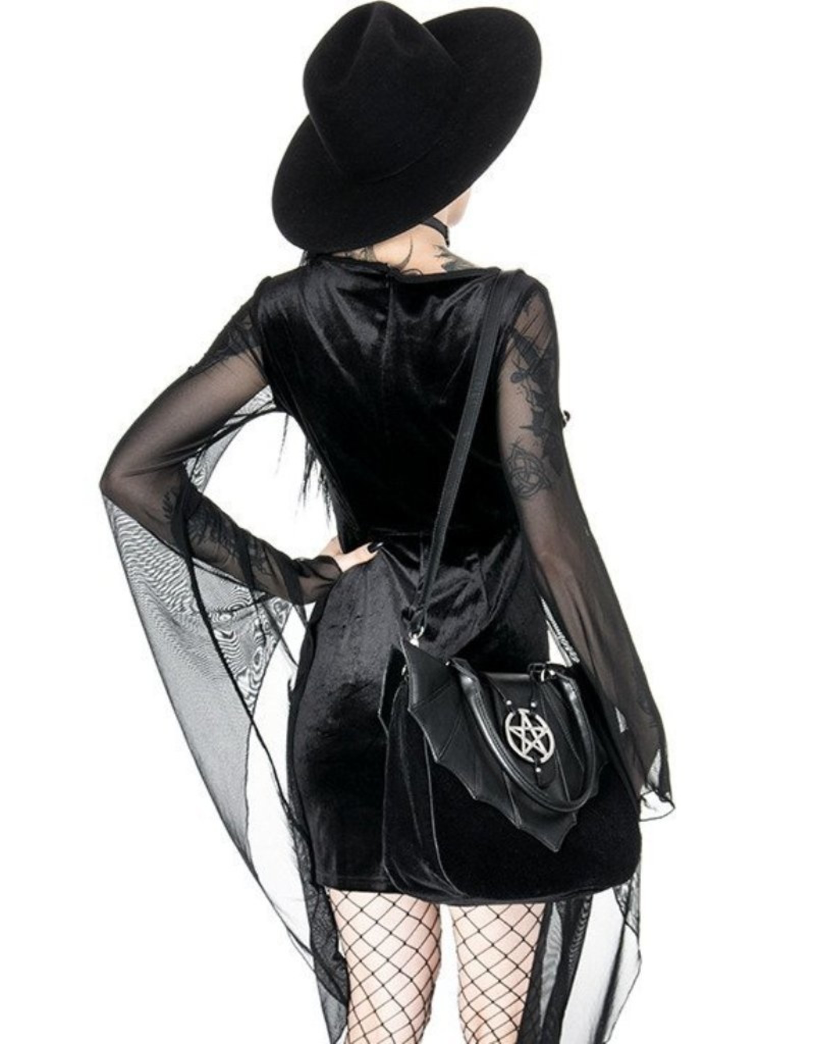 Restyle Gothic bags Steampunk bags - Gothic handbag with Pentagram and Bat wings