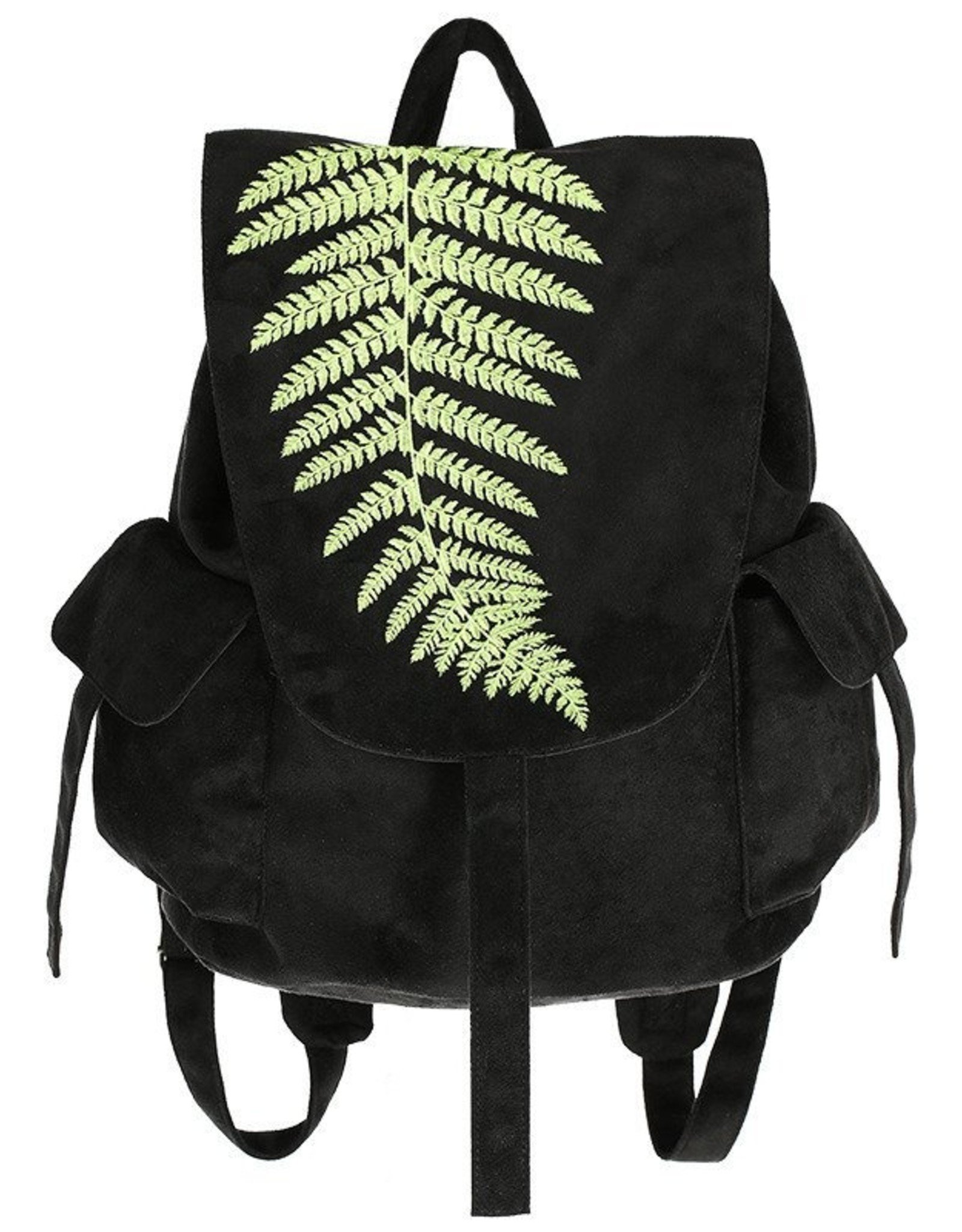 Restyle Gothic bags Steampunk bags - Backpack Forest Witch with embroidered Fern leaf