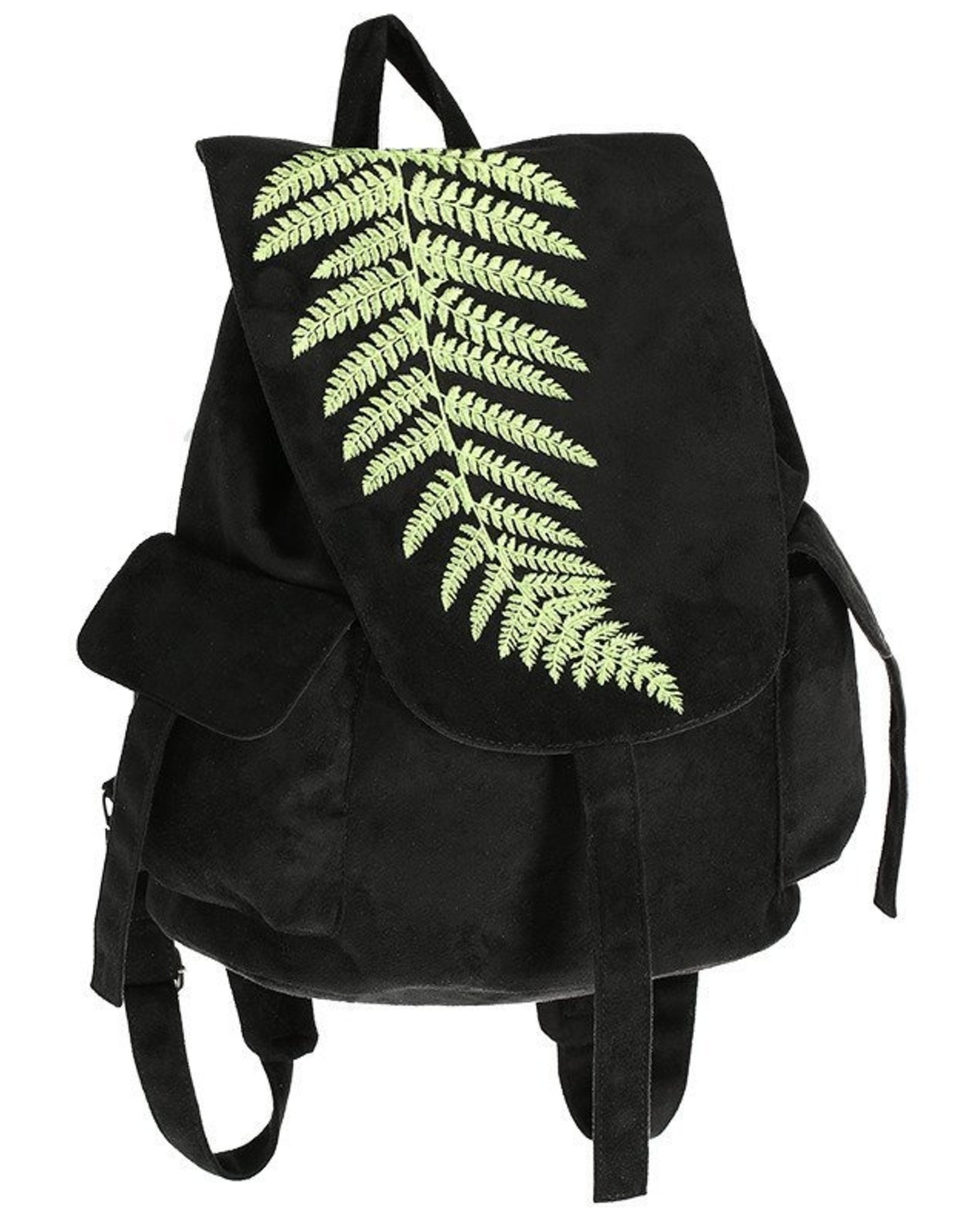 Restyle Gothic bags Steampunk bags - Backpack Forest Witch with embroidered Fern leaf