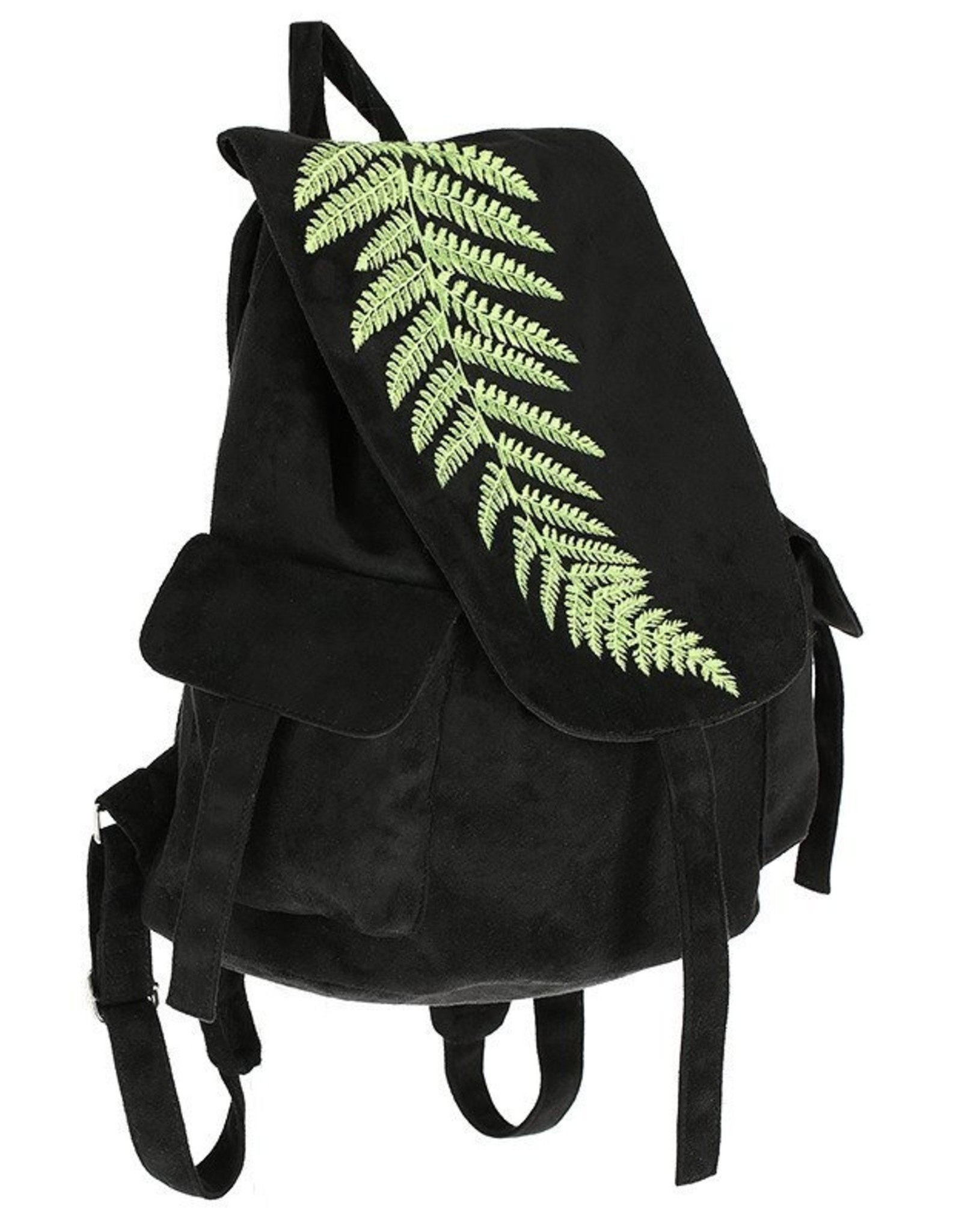 Restyle Gothic bags Steampunk bags - Backpack Forest Witch with embroidered Fern leaf