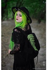 Restyle Gothic bags Steampunk bags - Backpack Forest Witch with embroidered Fern leaf