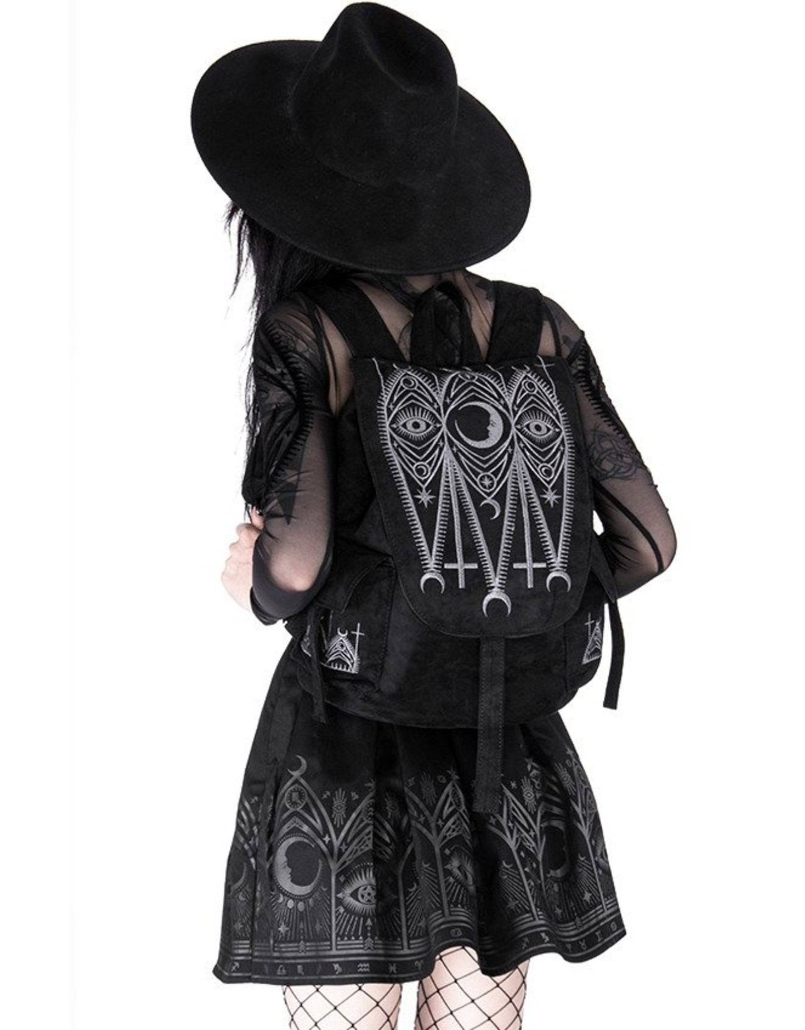 Restyle Gothic bags Steampunk bags - Gothic Backpack Cathedral with Embroidery