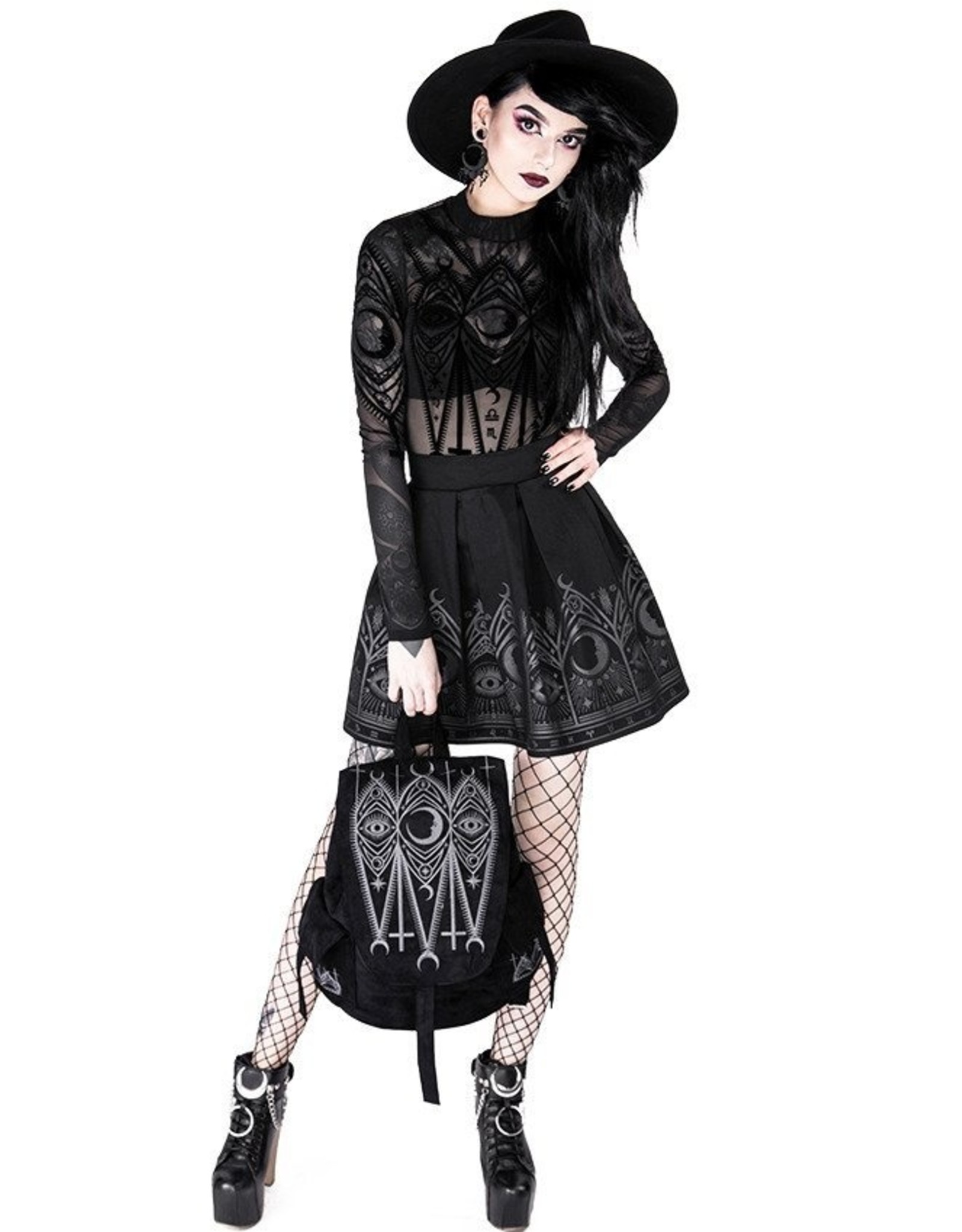 Restyle Gothic bags Steampunk bags - Gothic Backpack Cathedral with Embroidery