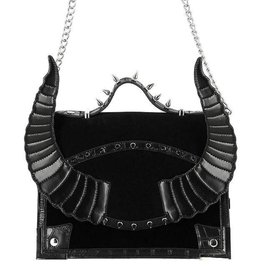 Restyle Black Diabolic Handag with spikes and Horns
