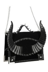 Restyle Gothic bags Steampunk bags - Black Diabolic Handag with spikes and Horns