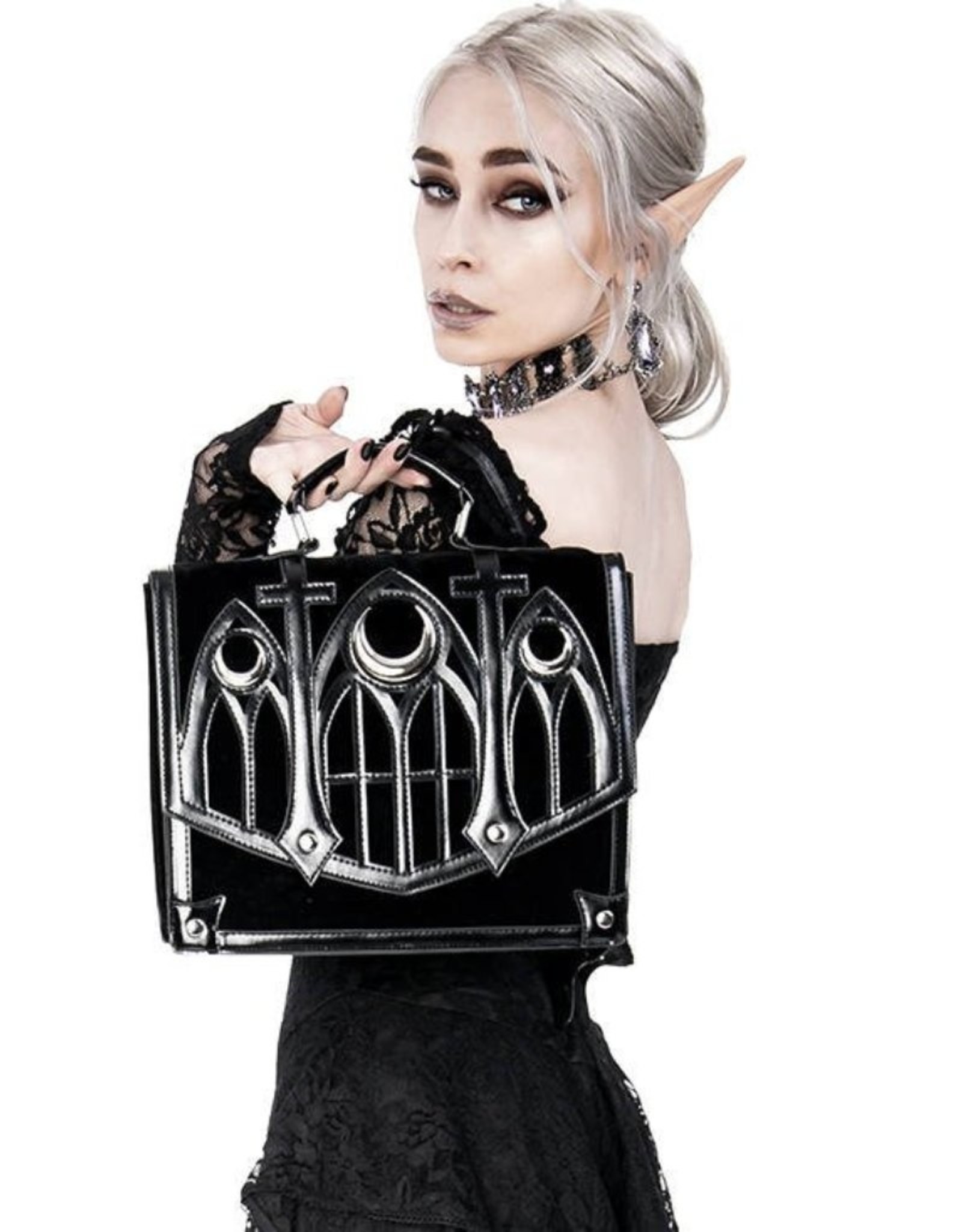 Restyle Gothic bags Steampunk bags - Gothic, Cathedral-patterned handbag