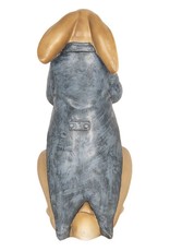 C&E Giftware & Lifestyle - Rabbit in jacket and waistcoat, with walking stick statue 32cm