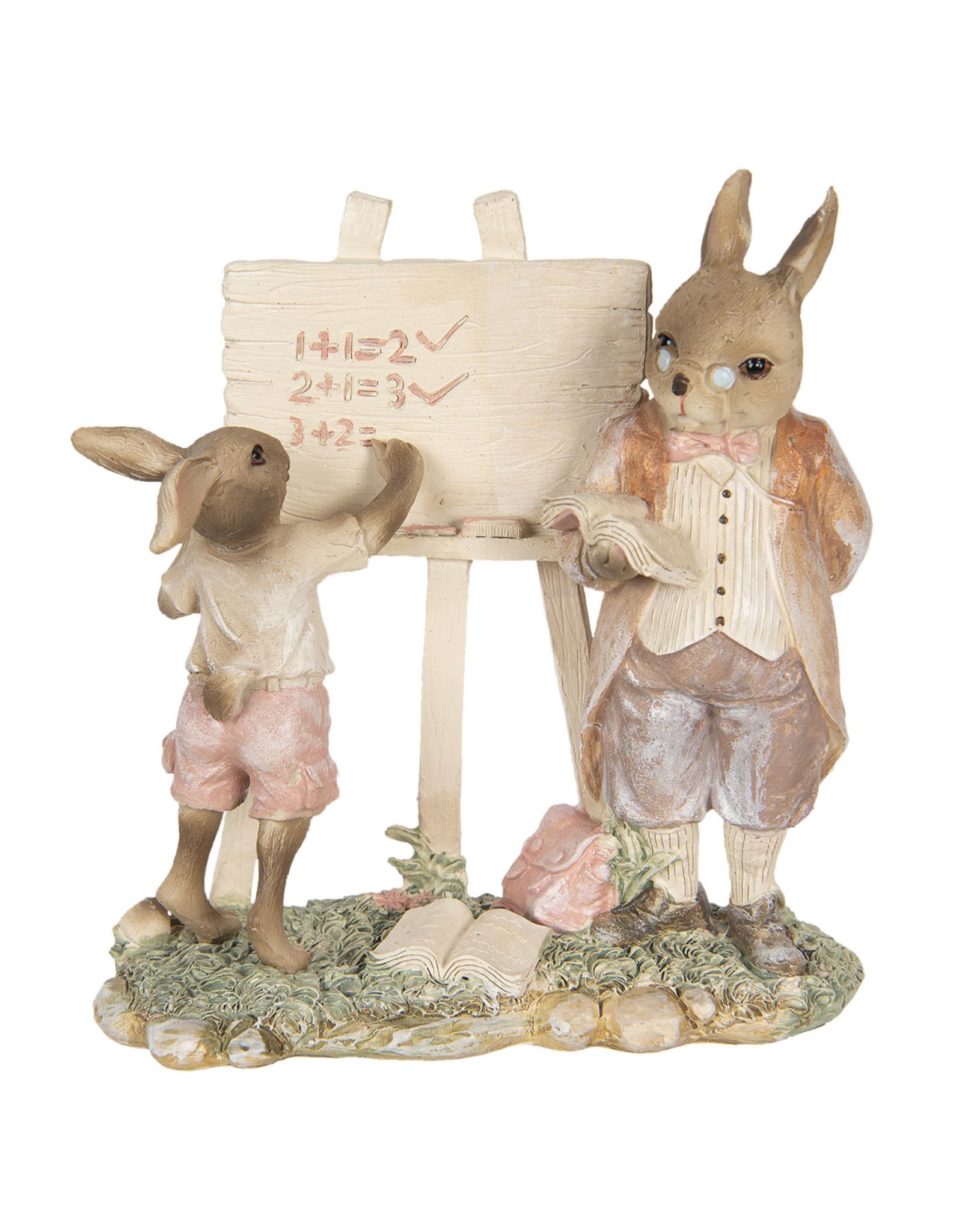 C&E Giftware & Lifestyle - Rabbit School teacher giving lesson figurine 18cm