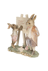 C&E Giftware & Lifestyle - Rabbit School teacher giving lesson figurine 18cm