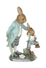 C&E Giftware & Lifestyle - Rabbit Father punishing his son figurine 19cm