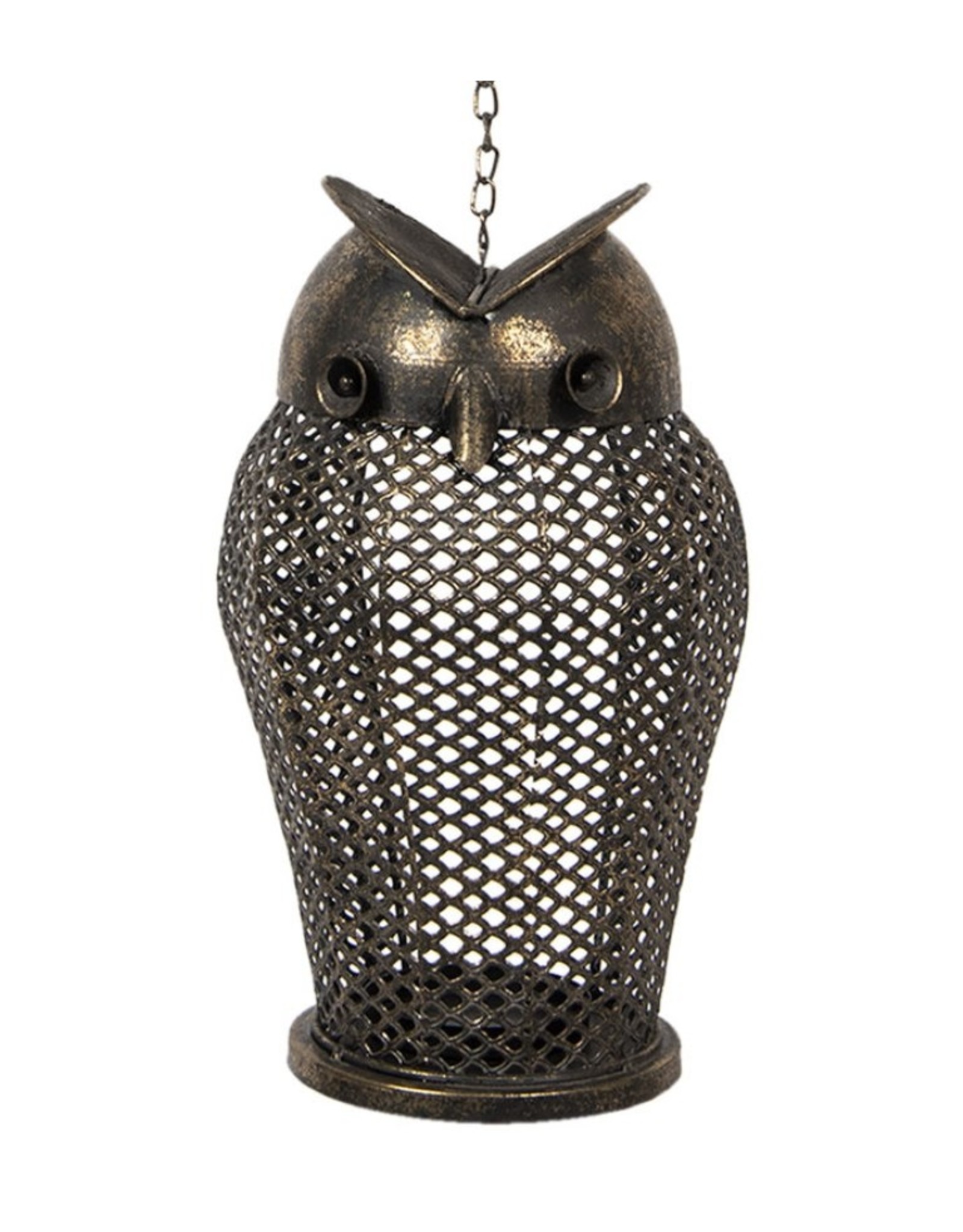 C&E Miscellaneous - Robust metal lantern Owl Industrial style 34cm