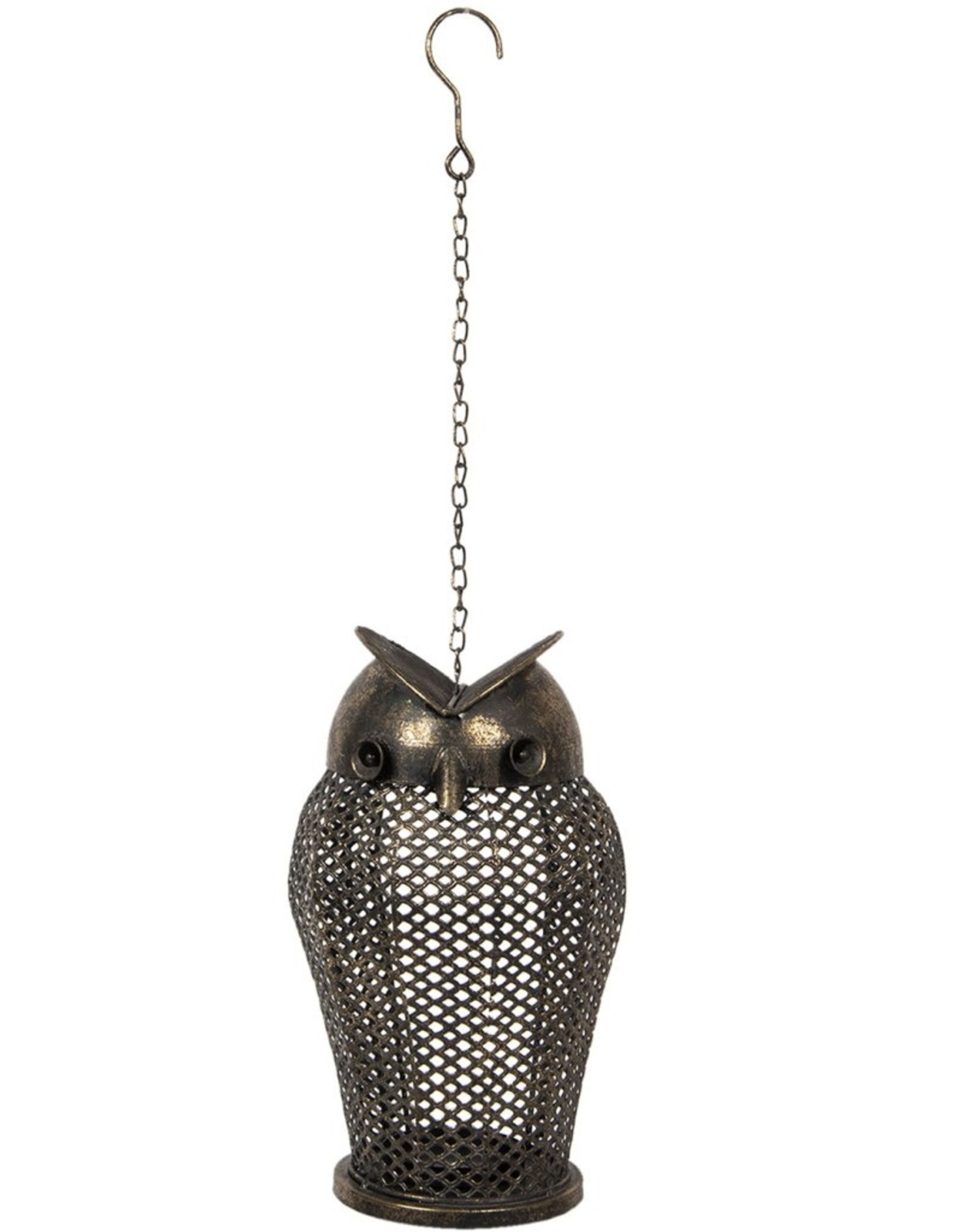 C&E Miscellaneous - Robust metal lantern Owl Industrial style 34cm
