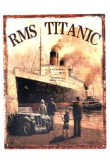 Trukado Miscellaneous - Vintage Metalen bord RMS Titanic 33 x 25cm