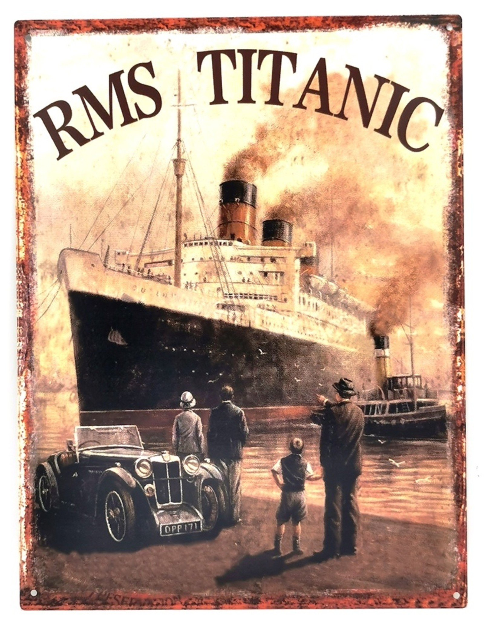 Trukado Miscellaneous - Vintage metal plaque RMS Titanic 33 x 25cm