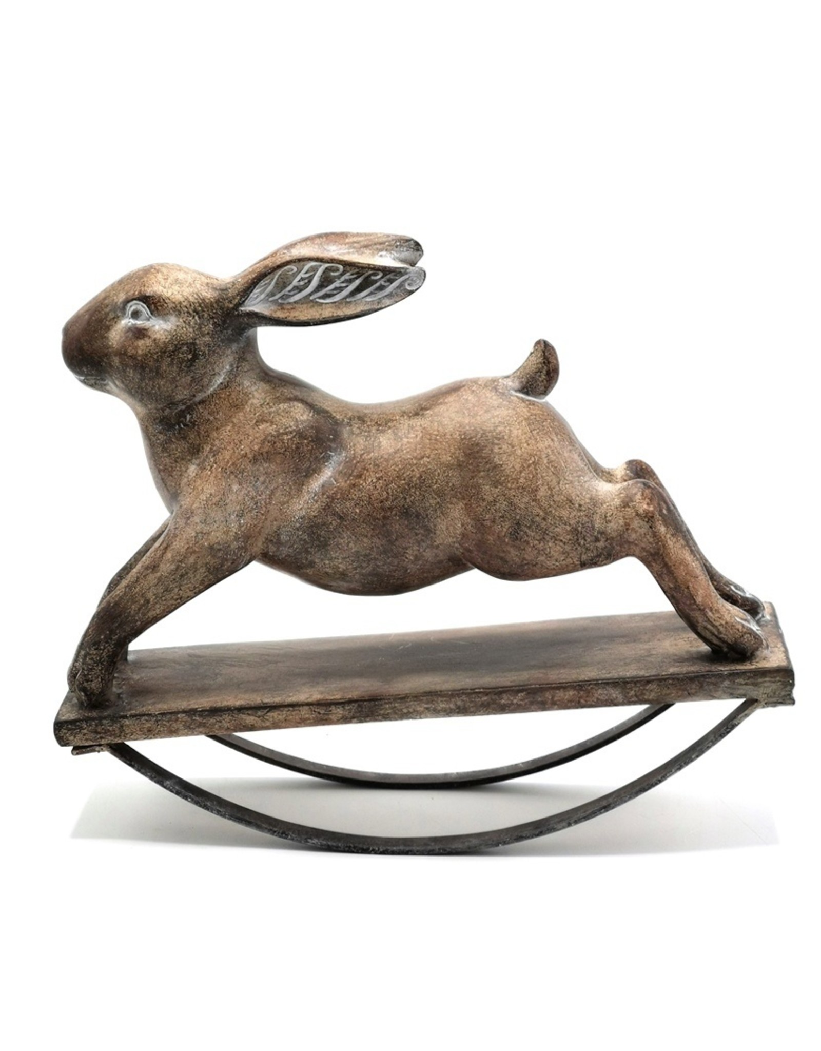 Trukado Miscellaneous - Brocante Rocking Rabbit figurine 24,4 x 21cm