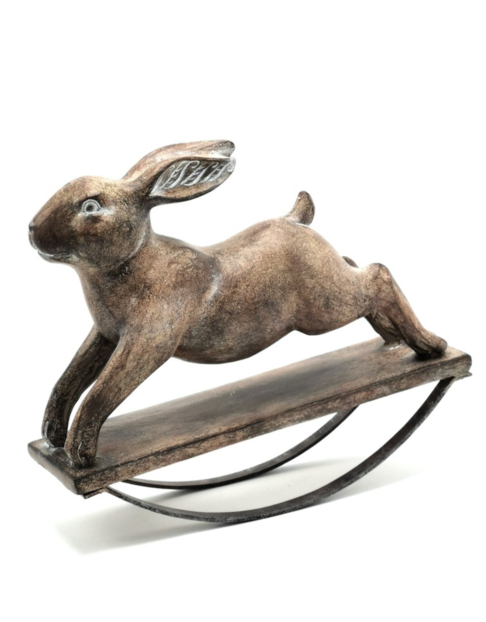 Trukado Miscellaneous - Brocante Rocking Rabbit figurine 24,4 x 21cm
