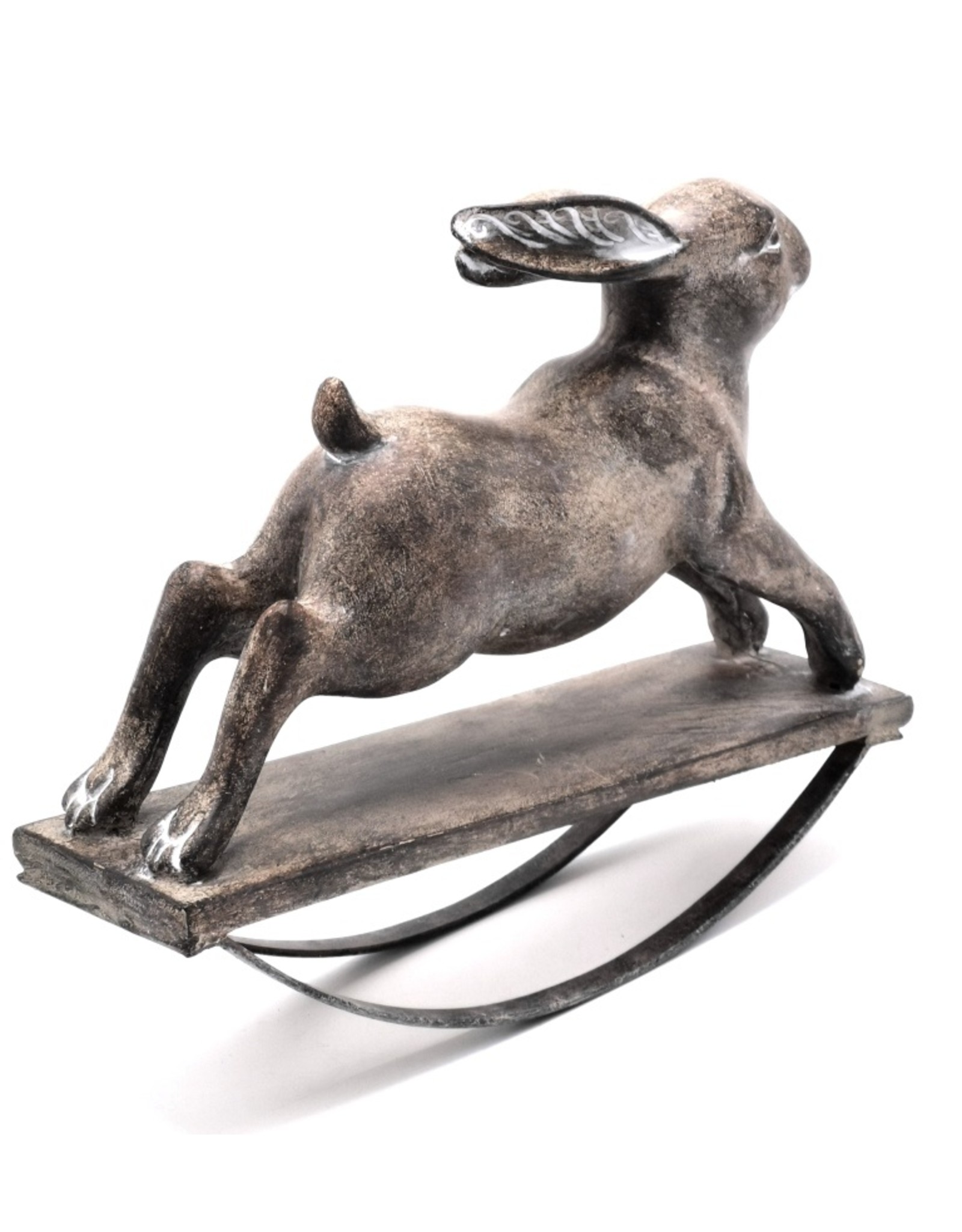 Trukado Miscellaneous - Brocante Rocking Rabbit figurine 24,4 x 21cm