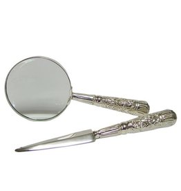 Trukado Magnifying Glass and Letter Knife  Engraved Ornament