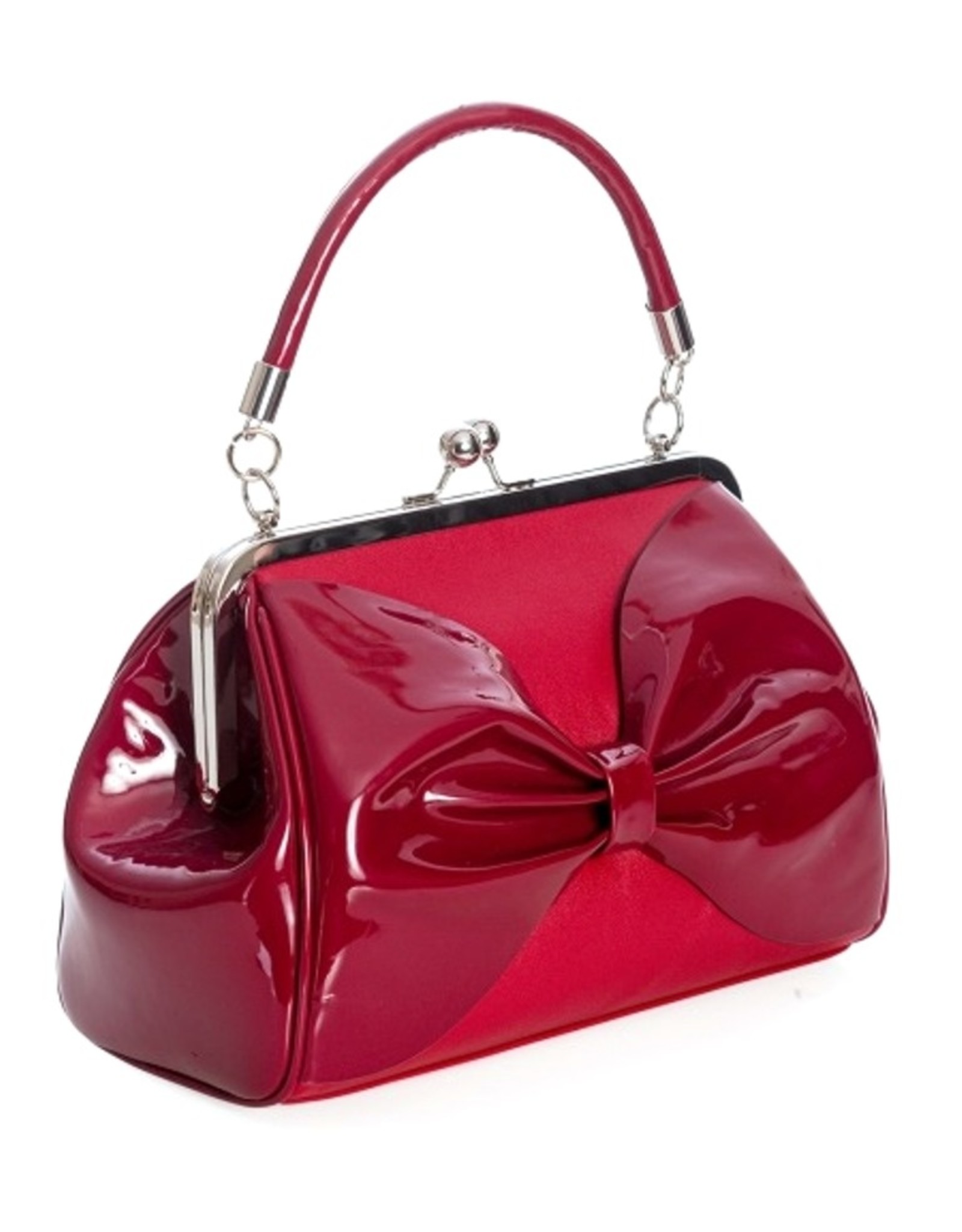 Banned Retro bags  Vintage bags - 1950's Retro Hollywood Glam Clasp Handbag  (Red)