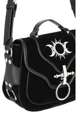 Restyle Gothic Bags Steampunk Bags - Gothic handbag with Crescent Moons and Sun Triple Goddess