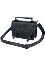 Banned Gothic bags Steampunk bags - Handbag with embossed Bat Nocturne