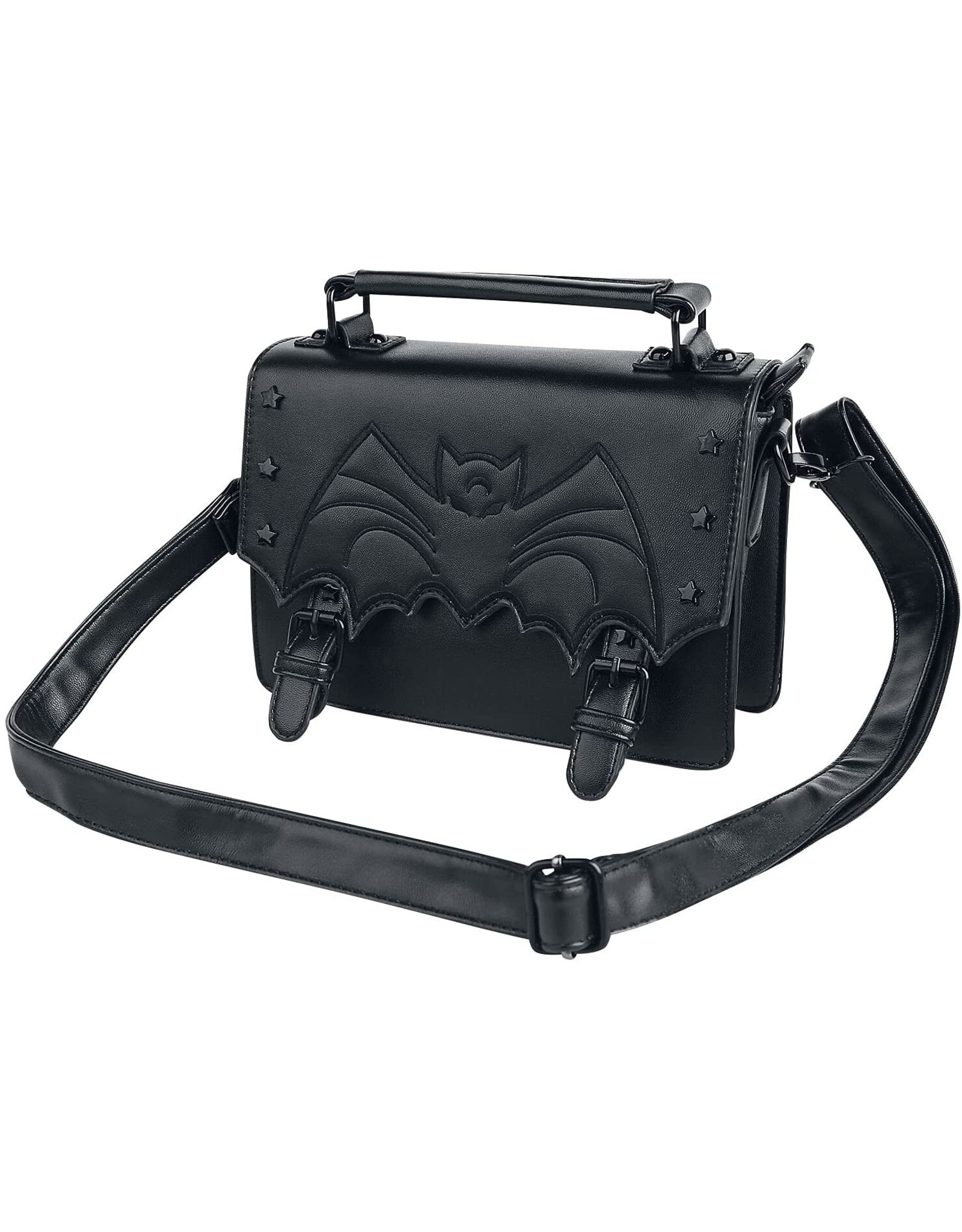 Banned Gothic bags Steampunk bags - Handbag with embossed Bat Nocturne