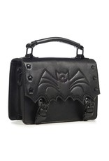 Banned Gothic bags Steampunk bags - Handbag with embossed Bat Nocturne