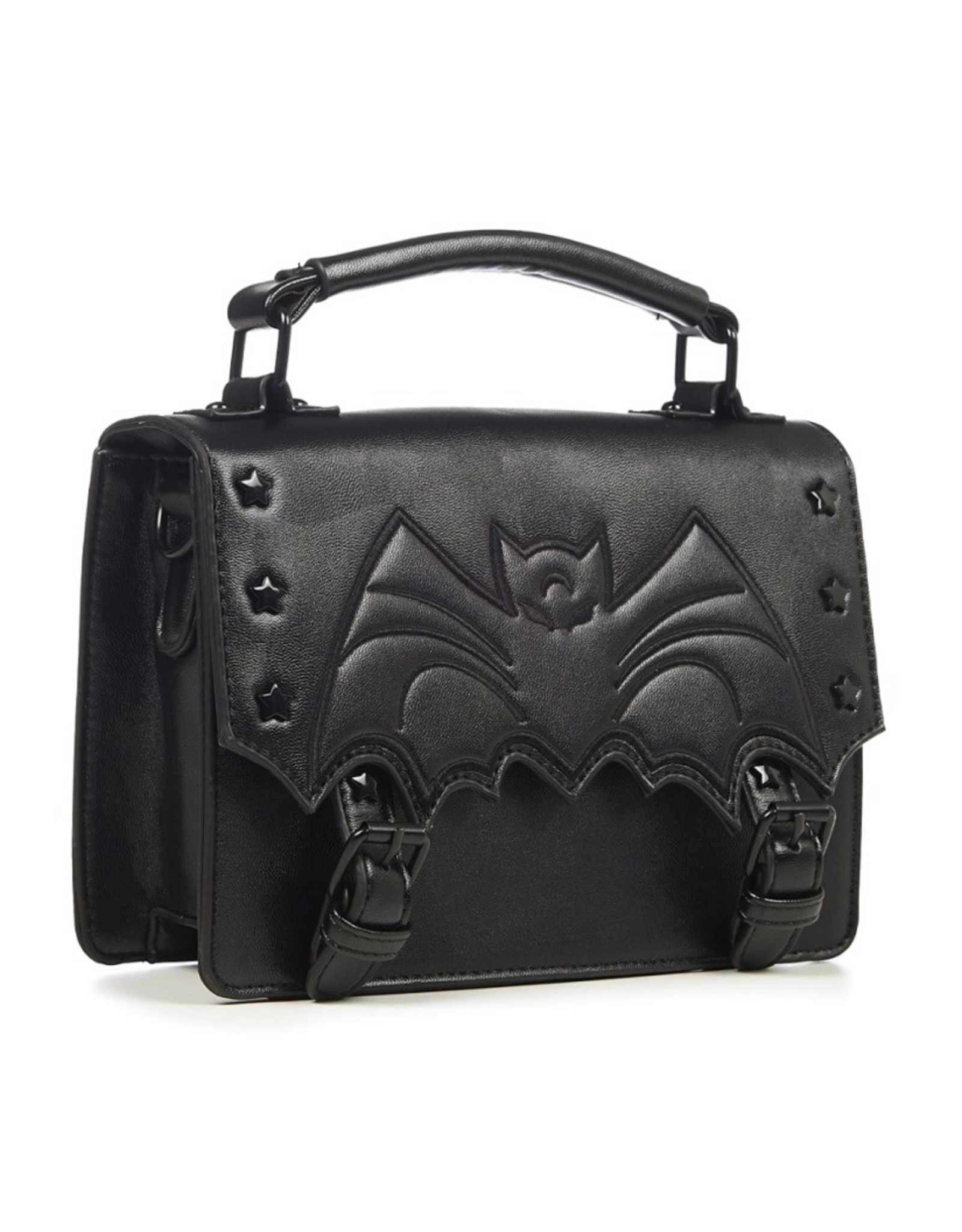 Banned Gothic bags Steampunk bags - Handbag with embossed Bat Nocturne