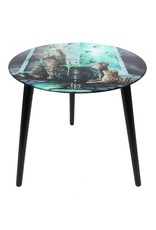 Lisa Parker Miscellaneous -  Glass Table with Cats and Cauldron Hubble Bubble by Lisa Parker