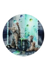 Lisa Parker Miscellaneous -  Glass Table with Cats and Cauldron Hubble Bubble by Lisa Parker