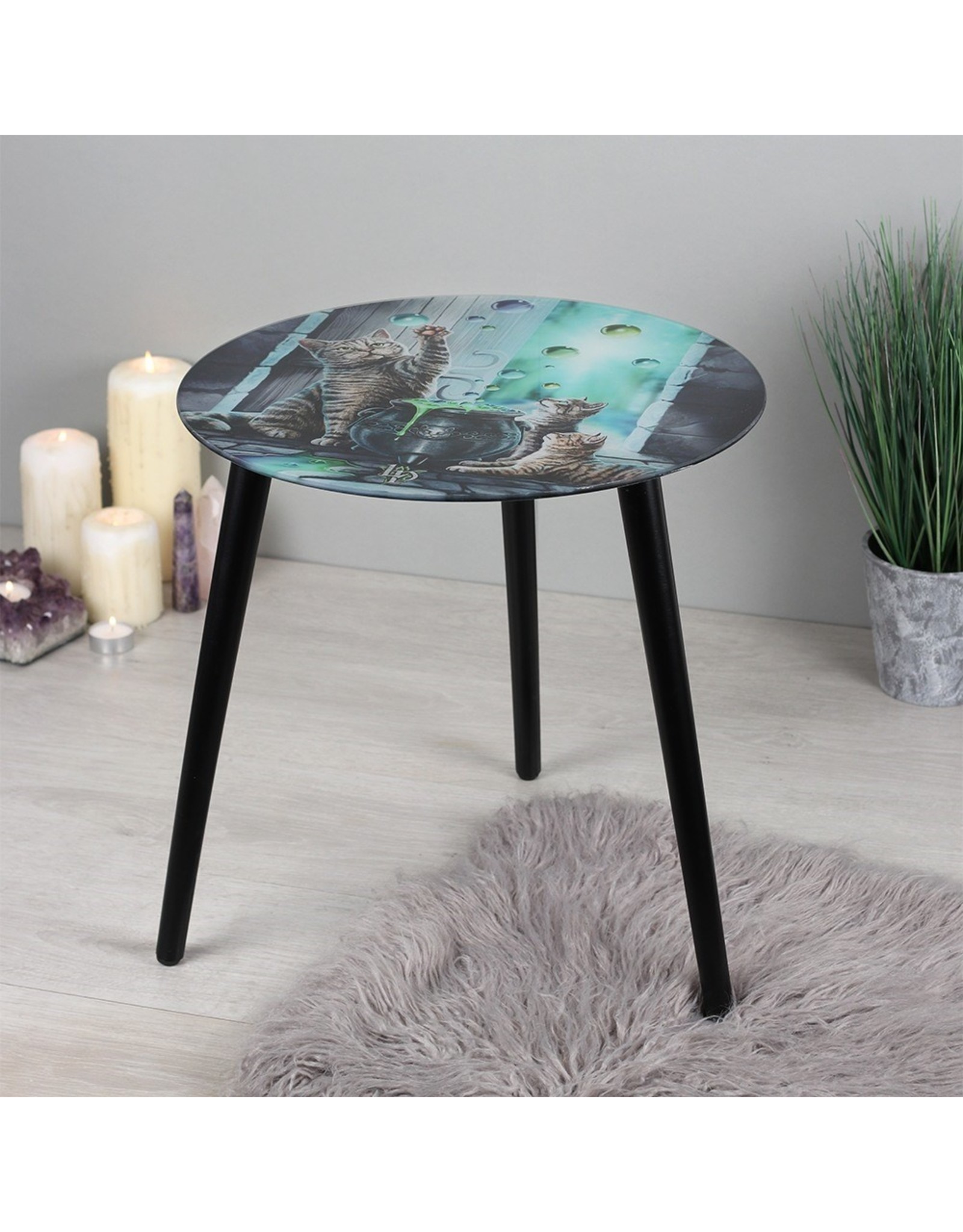 Lisa Parker Miscellaneous -   Glazen Tafel met Katten en Ketel Hubble Bubble - Lisa Parker