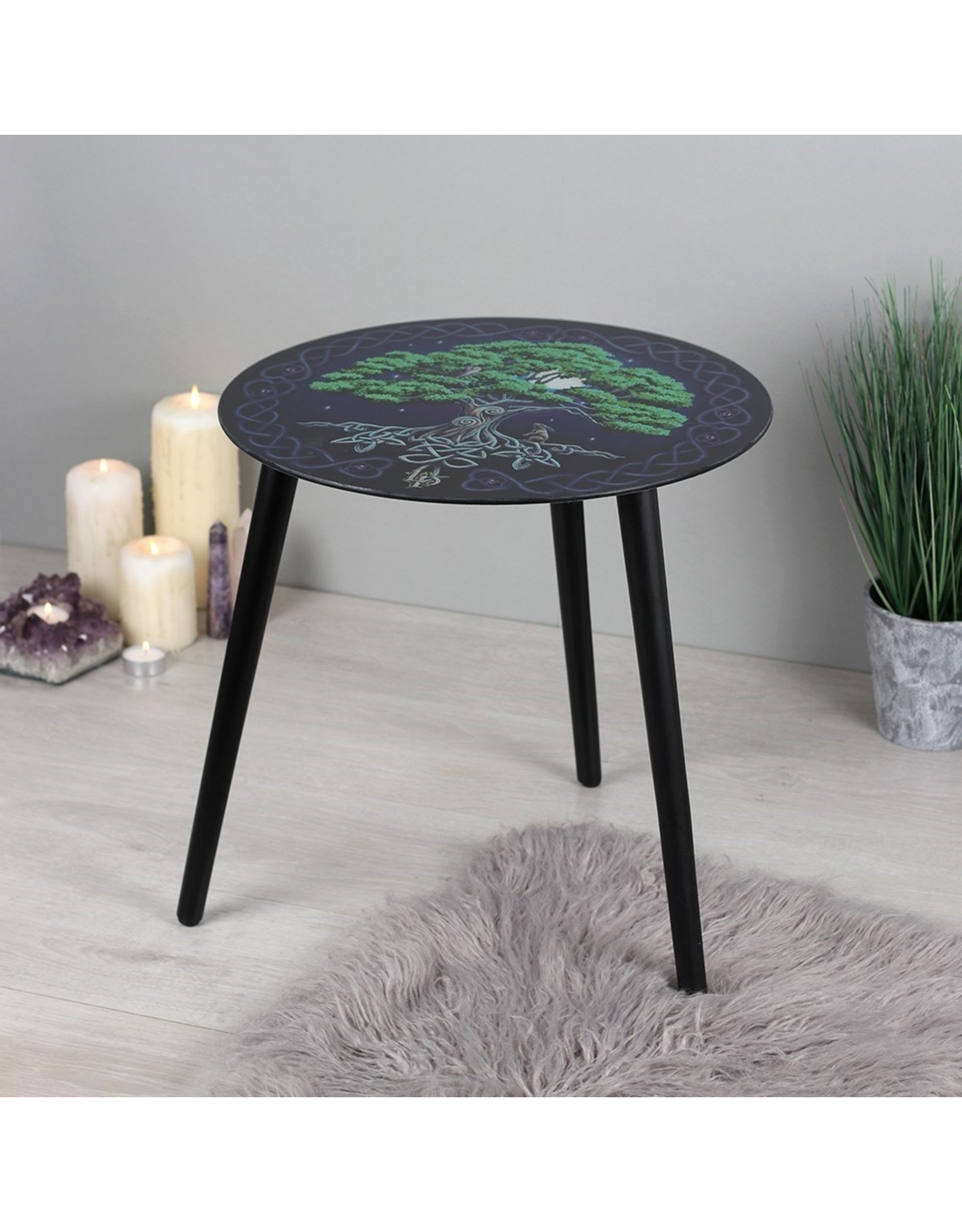 Lisa Parker Miscellaneous -  Tree of Life Glass Table by Lisa Parker