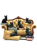 Trukado Giftware & Lifestyle - Miniature Black Cats on the Sofa