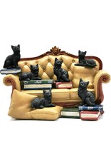 Trukado Giftware & Lifstyle - Miniatuur Zwarte Katten op de Sofa