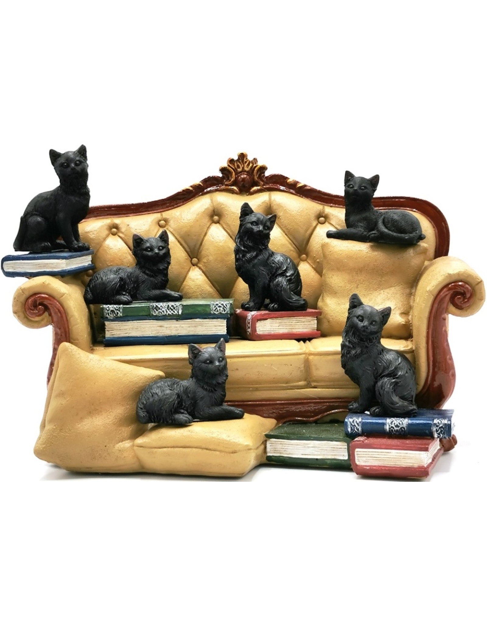 Trukado Giftware & Lifestyle - Miniature Black Cats on the Sofa