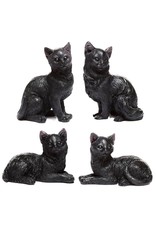 Trukado Giftware & Lifstyle - Zwarte Kat Miniatuur Beeldjes set van 12