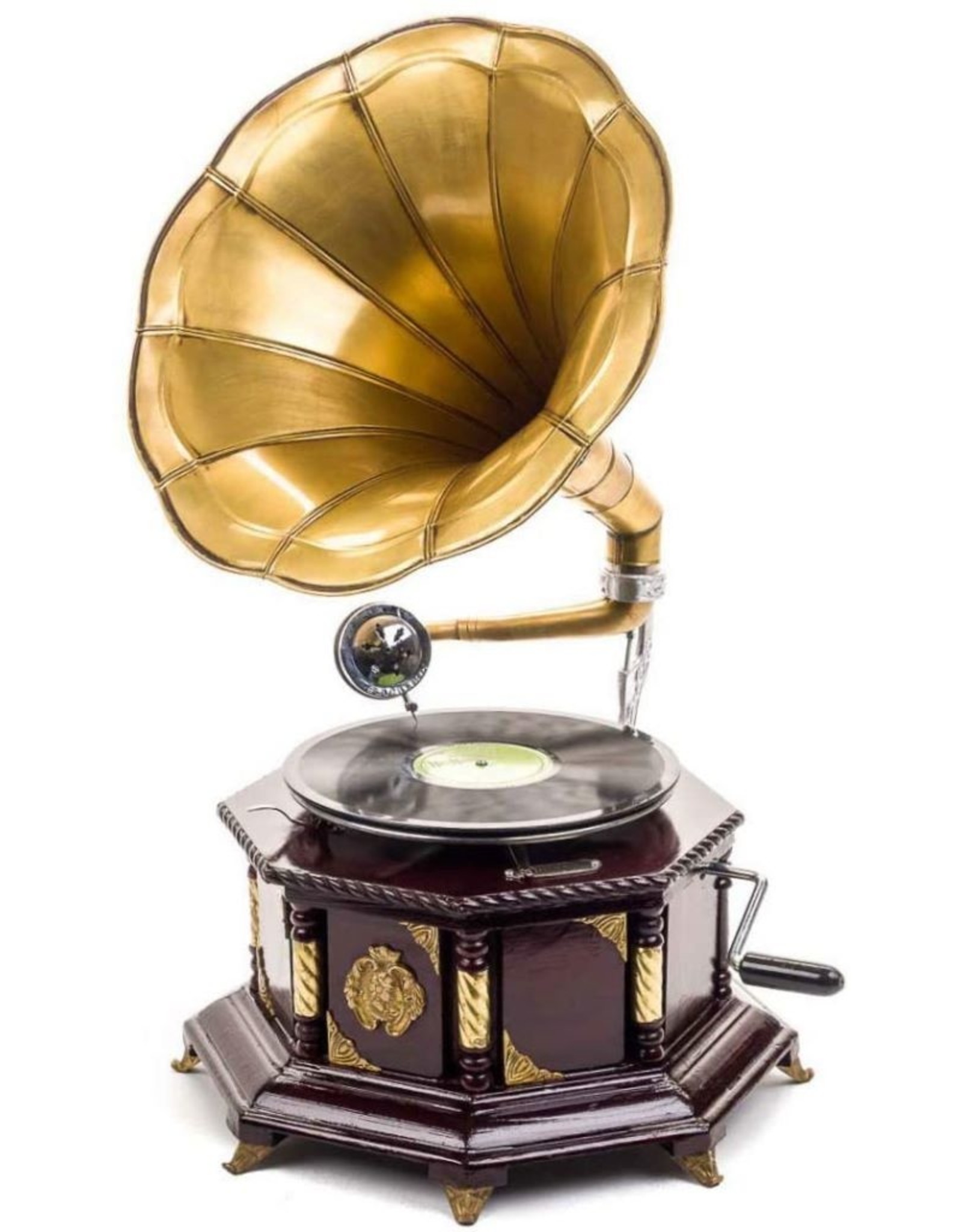 Trukado Miscellaneous - Gramophone - Old-fashioned record player with horn  OCTAGONAL