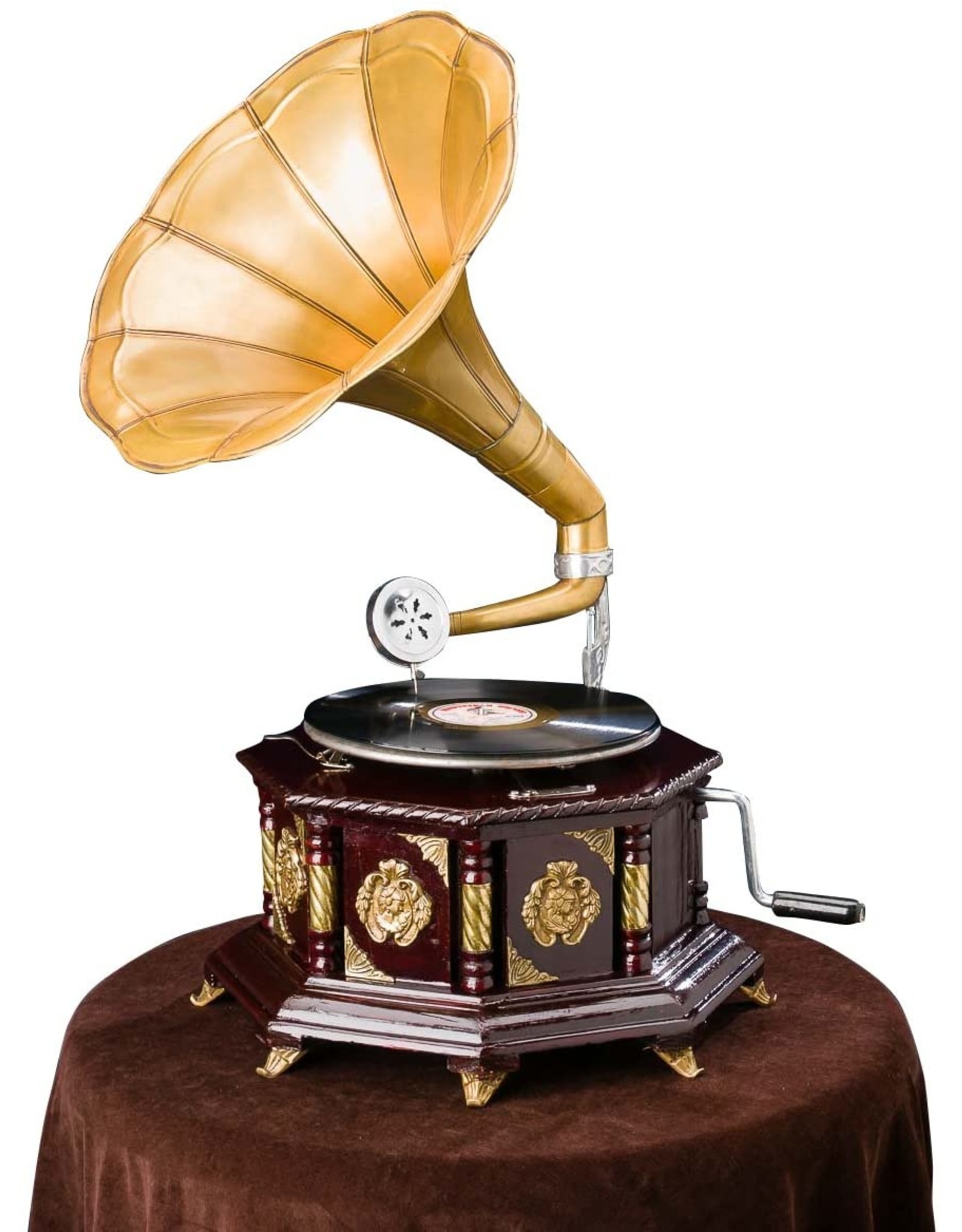 Trukado Miscellaneous - Gramophone - Old-fashioned record player with horn  OCTAGONAL