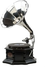 Trukado Miscellaneous - Gramophone - Old-fashioned record player with horn  OCTAGONAL - (zwart)