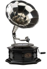 Trukado Miscellaneous - Gramophone - Old-fashioned record player with horn  OCTAGONAL - (zwart)