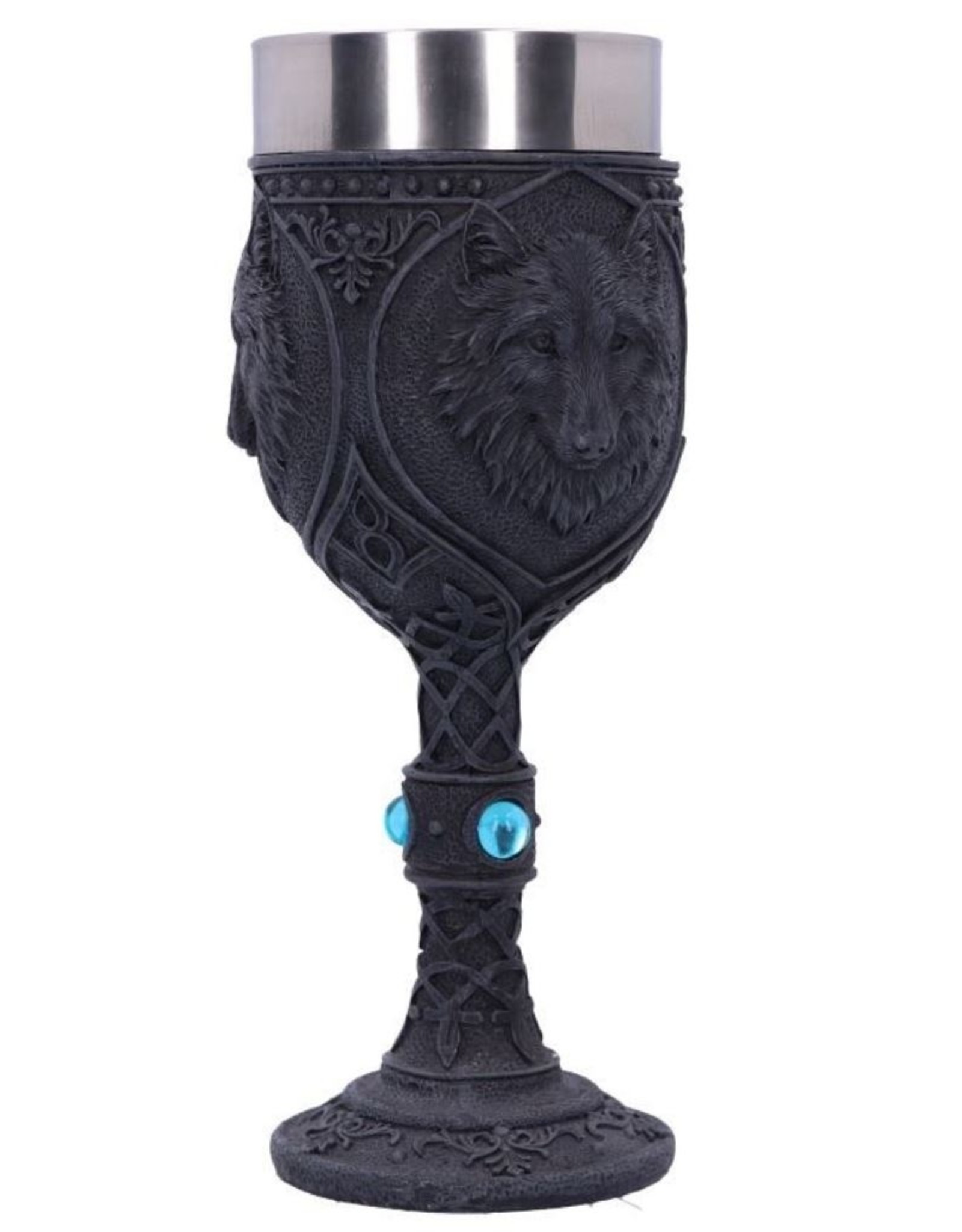 Alator Giftware & Lifestyle - Night Wolf Black Gothic Goblet 19.5cm