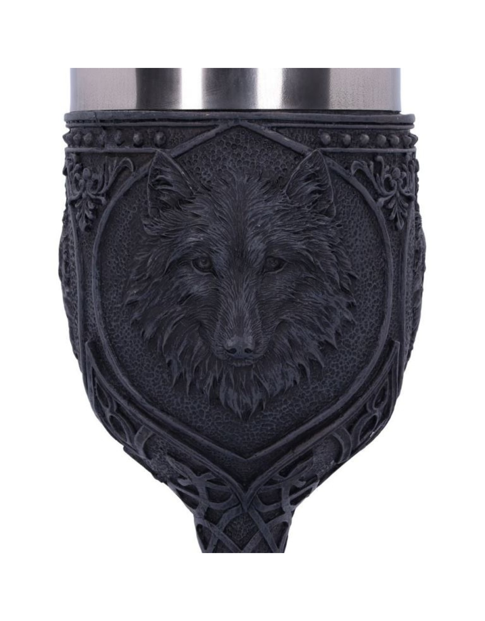 Alator Giftware & Lifestyle - Nacht Wolf Zwart Gothic Bokaal 19,5cm