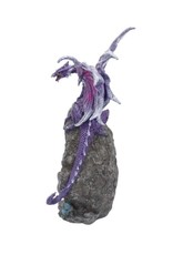 Alator Giftware Figurines Collectables - Amethyst Custodian Purple Dragon on a Geode - LED
