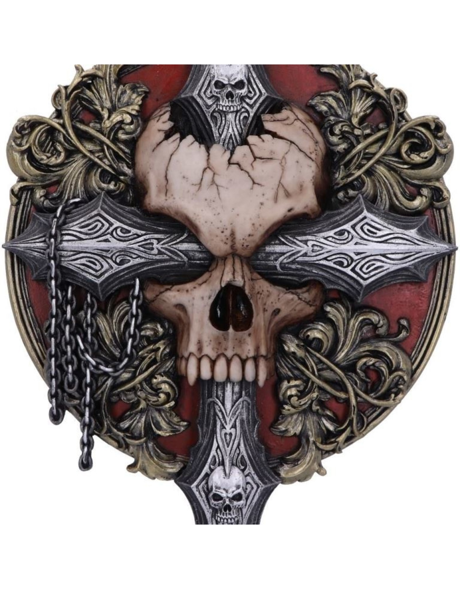 Spiral Direct Giftware & Lifestyle - Cross of Darkness Baroque Skull Wall Plaque - Spiral
